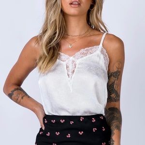 Princess Polly white lace slip top